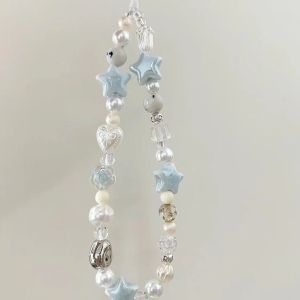 Summer Haiyan Star Phone Lanyard Handmade Diy Beaded Ccd Chain Fresh And Clean Camera Lanyard Anti-loss rope Women decoration