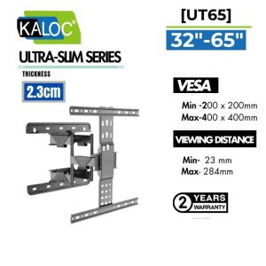 KALOC UT120 55"-120" Ultra Slim Thinnest TV Bracket LED LCD Adjustable Wall Mount Bracket Stand For 65-120 Inch TV 电视机墙壁支架挂架子 Pemegang Dinding Tv Braket