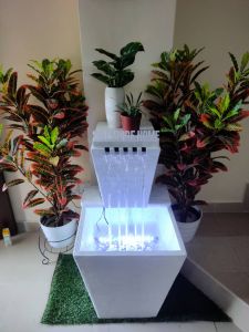 S4 Medium Line White Feng Shui Water Fountain Square Pond Air Sandstone Garden Water Feature 风水流水喷泉瀑布池 Waterfall A