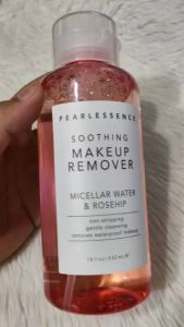 Pearlessence Soothing Makeup Remover Micellar Water & Rosehip Non-Stripping Gentle Cleansing Removes Waterproof Makeup 532mL