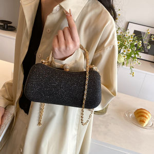 ส่งจากกรุงเทพ ของแท้ 100%😍คุณภาพดีที่สุด！ราคาถูกที่สุดกระเป๋าสะพายโซ่สะพายข้างผู้หญิงเป็นประกายแวววาวเหมาะสำหรับสวมใส่ทุกวันในงานปาร์ตี้และงานเลี้ยง ทันสมัยและใช้งานได้หลากหลาย น้ำเงิน ดำ ชมพู เงิน ทอง