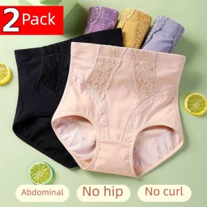Cotton High Waist Invisible Postpartum Recovery Tummy Control Underwear