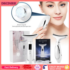 DECINIEE Hot Cooling EMS Face Neck Lift Ice Compress Face Massager Neck Lifting Machine Skin Care Shrink Pores Anti Wrinkle Device ICE V Line Face Neck Lifting Machine