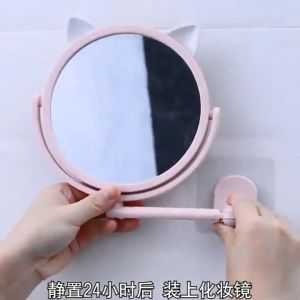 hikim กระจกติดผนัง กระจกแต่งหน้าในห้องน้ำ กระจกติดห้องน้ำ ไม่ต้องเจาะผนัง