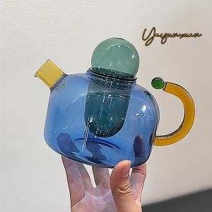 Đồng Hồ Cà Phê Màu Tương Phản Dopaamine Tách Trà Sáng Tạo Dùng Một Người Tách Trà Và Nước Ấm Cao Nhiệt Độ Chịu Đựng