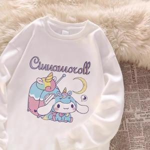 Cute Girls Long Sleeve round Neck Sweatshirt Cartoon Dog Print Autumn Winter Fashionable Childrens Clothing Cotton Thermal Top