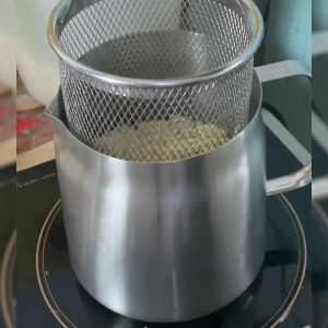 หม้อกรองน้ำมัน มีตะกร้าทอด เกรดพรีเมียม  SP416