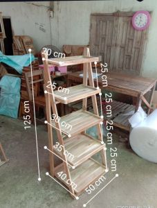 ชั้นวางของ5ชั้นพับใหญ่ขนาดสูง125ซม กว้าง50ซม ลึก40ซม ความห่างแต่ละชั้น25ซม แข็งแรงทนทานน้ำหนักเบาเคลื่อนย้ายง่ายทนแดดทนฝนสินค้ามีพร้อมส่ง