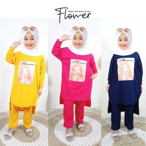 Setelan Tunik Anak Over Size Flower WYNOLA 12