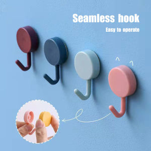 Beauty Woman Macaron Color Small Sticky Hooks Self Adhesive Non-trace Hanging Hooks For Kitchen Bedroom Bathroom Wall