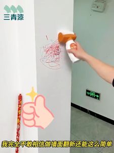 500g Portable Wall Repair Roller Brush Odorless Rolling Brush Touch Up Water-Based White Repair Cat Dinding 滚筒漆