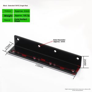 Extended 90 Degree Right Angle Bracket
