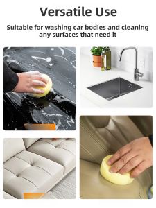 round Sponge Car Interior Waxing Sofa White Sneakers Cleaning Paste Small Size Shoe Rubbing Sponge Block Household Cleaning Tools