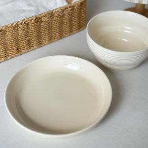 Bát Đựng Mì Trang Trí Đường Tròn Thiết Kế Đơn Giản Thời Trang Phong Cách Bắc Âu Đĩa Salad Trái Cây Đồ Dùng Ăn Uống Bằng Gốm Sứ