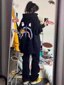 Trendy Oversize Hoodie Womens Spring Autumn Top Small Korean Style Lazy Hat Jacket Comfortable Loose Fit Long Sleeve Print