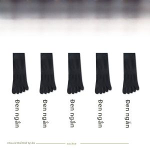 MiiOW | Tất cotton nam 5 ngón thoáng khí thấm mồ hôi dài đến bắp chân kháng khuẩn MiiOW thương hiệu thu đông thường ngày màu trơn