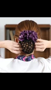 F4 Jepit Rambut Hairnet Pita Cepol Harnet Sanggul Jepit Rambut Otomatis Bowknot Hairnet Clip AB21