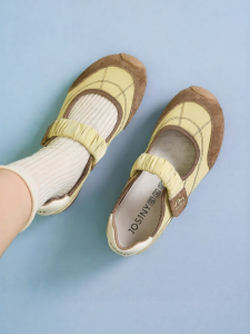 Josiny | Thick Sole Summer New Ballet Dentrainement Shoes Soft Bottom with Magic Tape Women Shoes