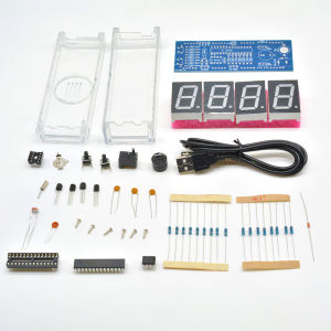 LED Digital Electronic Temperature Clock DIY Kit Soldering Learning Kit Suitable for Teaching and DIY Enthusiasts Etc.