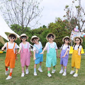 ชุดการแสดงเด็กนักเรียนประถมศึกษา ชุดกระโปรงสั้นสีสันสดใส ชุดเต้นรำโรงเรียนอนุบาล เสื้อผ้าเด็ก ชุดการแสดงเด็กชายและเด็กหญิง