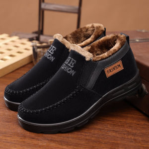 Old Beijing Cloth Shoes Mens Cotton Shoes 45 Extra Large Slip-on Middle-Aged and Elderly 46 Thick Velvet 47 Non-Slip 48 Old Mens Shoes