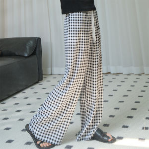 Women Cotton Voile High Waist Wide Leg Casual Pants