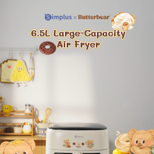 【Simplus×Butterbear】Air Fryer 6.5L Large Capacity丨1500W丨Visible Window丨Non-Stick Coating l 10 Preset Menus丨13 in 1  KQZG018