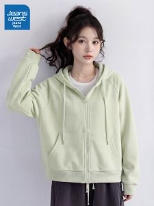 Jeanswest | Áo Hoodie Kéo Khóa Dáng Rộng Nhỏ Gọn Mùa Xuân Thu