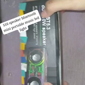 S16 SPEAKER BLUETOOTH MINI PORTABLE MUSIC DOUBLE SUBWOOFER SPEAKER LED LIGHT SPEAKER BLUETOOTH MINI