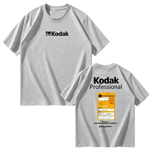 Kodak | Kodak Summer Fashion Label Print 100 Cot Men T Shirt Women Tee Boys Girls Top Adults Children Parent Child Cotton kid Tshirts