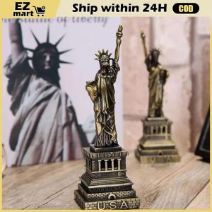 【Fast Shipping】 Alloy Vintage Bronze Tone Eiffel Tower Figurine Statue Alloy Model Decor Liberty BigBen Home Decoration ZJJ-Bronze-Statue