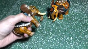 Tượng Voi phủ men lam rất đẹp rất cổ kính