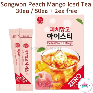 Songwon Peach Mango Iced Tea 30ea 50ea / Zero Sugar Iced Tea Powder