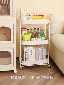 Folding Multilayer Mobile Storage Rack