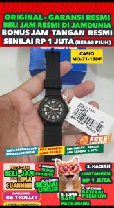 CASIO ORIGINAL - CASIO MQ-71-1B - MEN - Black - Strap Resin - Jam dunia JD17ST # Jam Tangan Pria Cowok Anti Air Digital Analog + CASIO MQ 71 1B MQ-71 71 MQ71 $ WR0 STR KC7 HT7