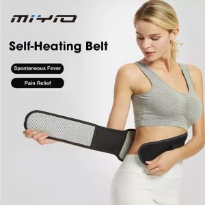MIYIO Self-heating Magnetic Tourmaline Waist Belt Adjustable Waist Protection Belt Back Support Brace