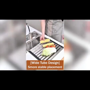 304 Stainless Steel Kitchen Sink Drain Rack Foldable Sink Bowl Cup Dish Storage Rack Drying Rack Heat Insulation