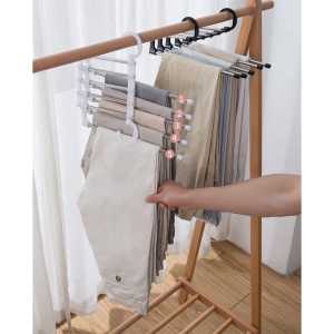 Gantungan Celana dan Jilbab Multifungsi Hanger 5 in 1 Bahan Stainless Steel Anti Karat