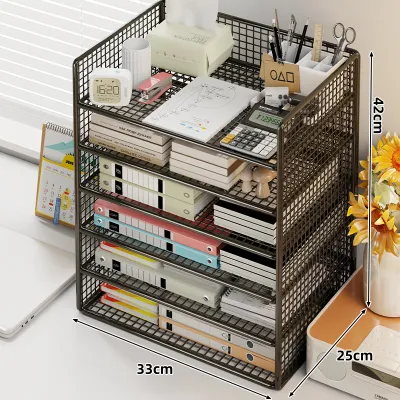 MENGBINFEN | Tổ chức Bàn Sách và Giá Đựng Tài Liệu