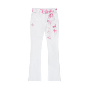CASTELBAJAC GOLF | Golf Womens Trousers Breathable Lightweight Sashes Slit Flared 26 Size
