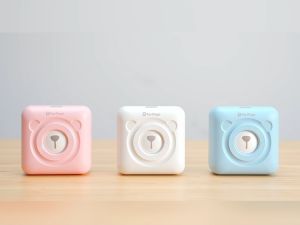 A6 Mini Printer Portable Thermal Printer Mini Sticker Printer Bluetooth Connected Phone Compatible with iOS and Android Printable Labels Receipts Notes Photos