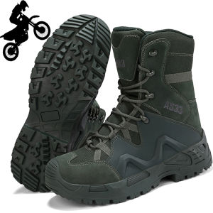 Hot Selling Mens Motorcycle Boots High Top Waterproof And Windproof Riding Shoes Outdoor Leisure Hiking Boots Anti Slip Hik