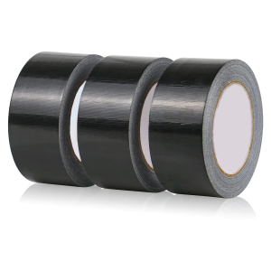 Black Duct Tap Tear by Hand Heavy Duty Carton Sealing Packing Cloth Duct Tape Waterproof Muti-Purpose Craft Repair Pipe Tape