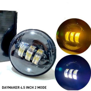 Lampu Daymaker LED Bulat 4.5 Inch Import 2 Mode Warna Universal Custom C70 C50 C90 Vespa DLL