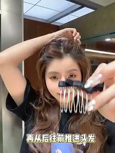 2Pcs Sweet Bow Hair Comb Barrettes Korean Ins Style Bangs Bowtie Hairpin Comb Bows Hair Clip for Women Girls Simple Trendy Hair Comb Clips Fashion Hair Accessories