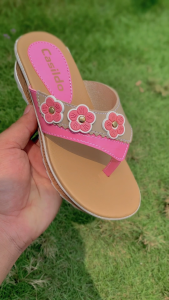 Casildo Sandal Anak Perempuan Wedges Hak Japit Bunga 3