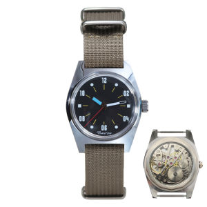 Heimdallr | Mens mechanical watch 36mm manual winding movement fashionable Bauhaus design couple gift