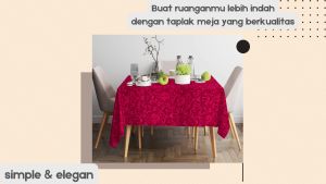 Taplak Meja Premium Motif Embos Meja Ruang Tamu Persegi Panjang