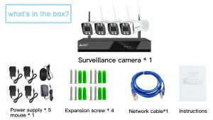 ชุดกล้องวงจรปิด ไร้สาย wifi 4ชุด 8ชุด FHD 1080P 3ล้าน อัดเสียง กลางคืนภาพสี CCTV กล้องวงจรปิด wifi Wireless Kit IP Camera กล้องวงจรแจ้ง