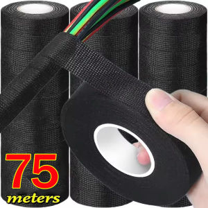 5 Rolls Electrical Tape / Heat Resistant Harness Tape / Insulation Automotive Fabric Cloth Tape / Waterproof Noise Resistance Adhesives Tapes